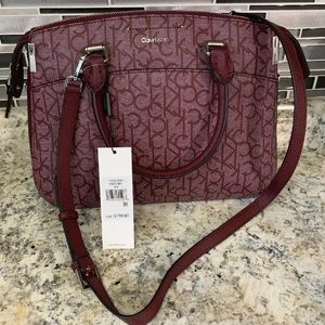 Calvin Klein Singnature Monogram Raelynn Purse Nwt